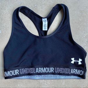 Girls’ size medium black Under Armour sports bra